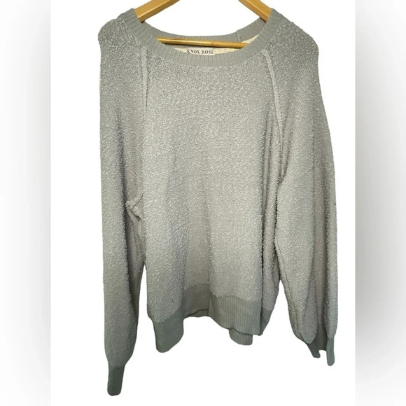 Knox Rose Womens Light Gray Fall Sweater Size XXL NWT - Picture 6 of 6